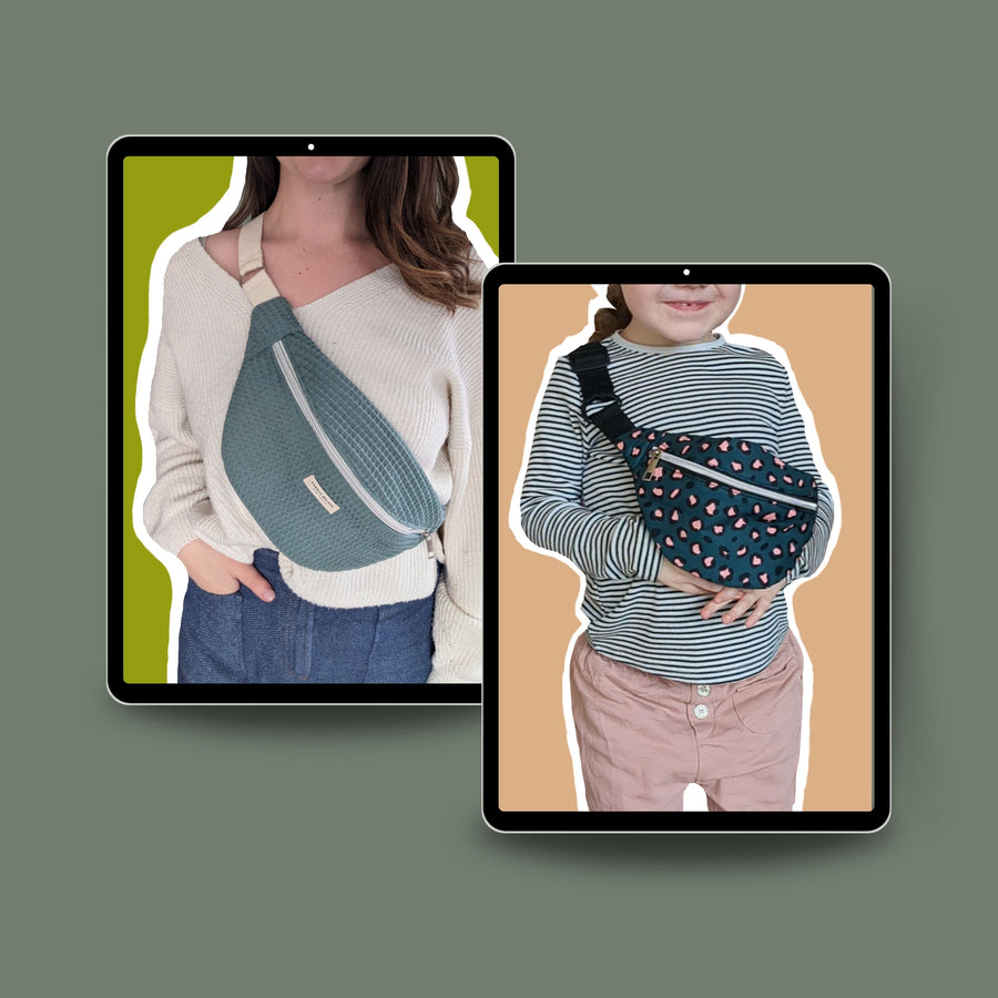 Small and Large Baileigh Bumbag Digital Pattern