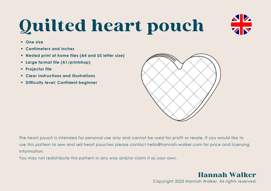 Quilted Heart Pouch